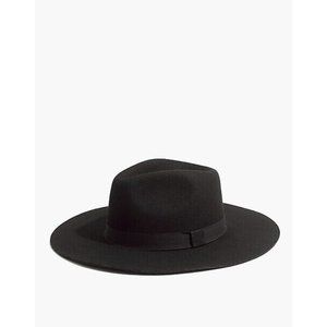 Madewell  x‎ Biltmore Montana Wool Felt Hat Boho Classic Wide Brim Fall Winter